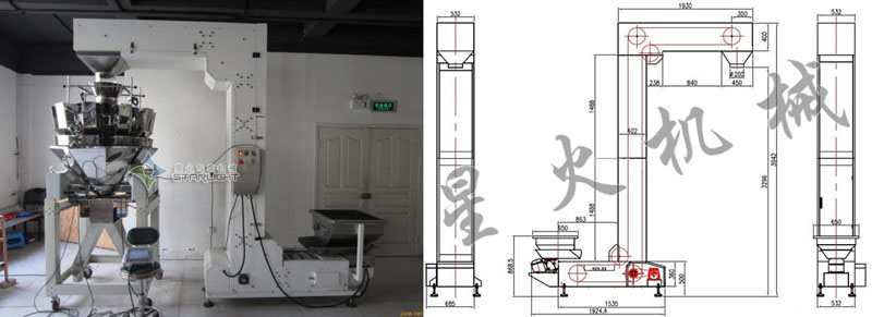 Z型上料機(jī)與多頭組合稱(chēng)